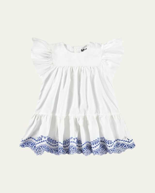 Girl's Cammas Embroidered Dress, Size 6M-2